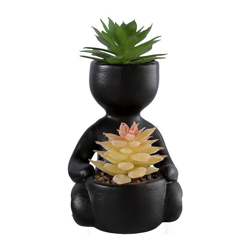 European-Style Succulent Doll Pots: Creative Desktop Green Plant Ornaments