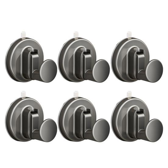 1/2/4/6Pcs Suction Cup Hooks No Drill Suction Towel Holder Multifunctional Glass Door Hooks Bathroom Hanging Hooks