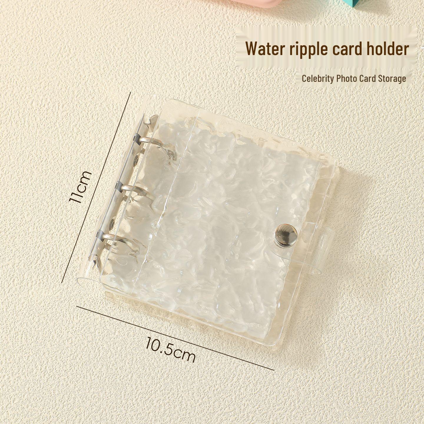 High-Value Transparent Water Ripple Acrylic Card Holder with Four-Panel Star Design