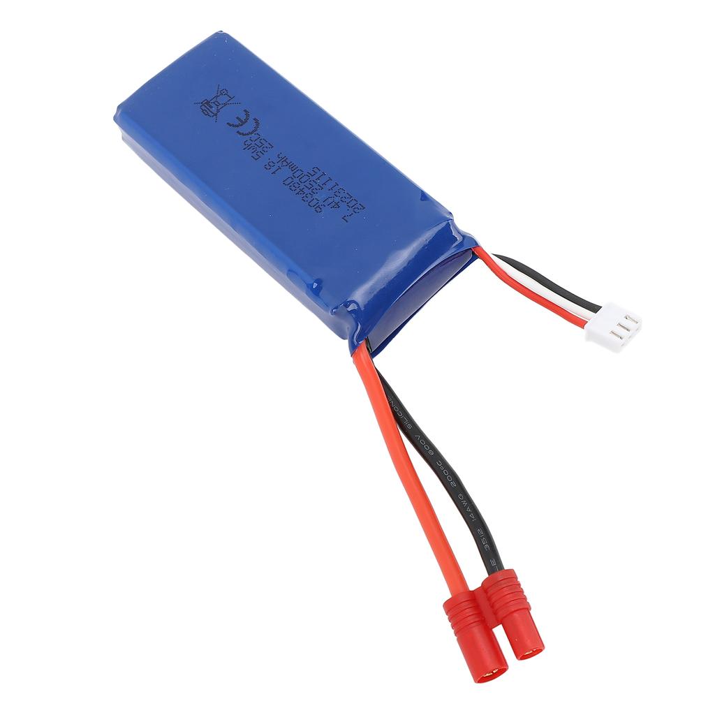 RC Drone Lipo Battery 7.4V 2500mAh Overcharge Prevent Short Circuit Stable 2500mAh Lipo Battery For
