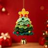 Wool Yarn Crochet Christmas Tree Plush Christmas Hanging Ornament  Festive Decoration