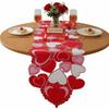 38x176cm Valentines Day Decor Table Runner Hollow-Out Hearts Dining Tables Mat Home Decoration Placemats for Marriage Proposals