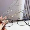Y2K Harajuku Retro Small Square Frame Glasses for Women Metal Eyeglasses Clear Reading Spectacle Blue Light Blocking Eyewear