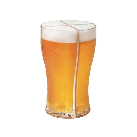1 Set Beer Glasses 4 in 1 Creative Large Capacity Acrylic Super Schooner Beer Mugs for Bars L