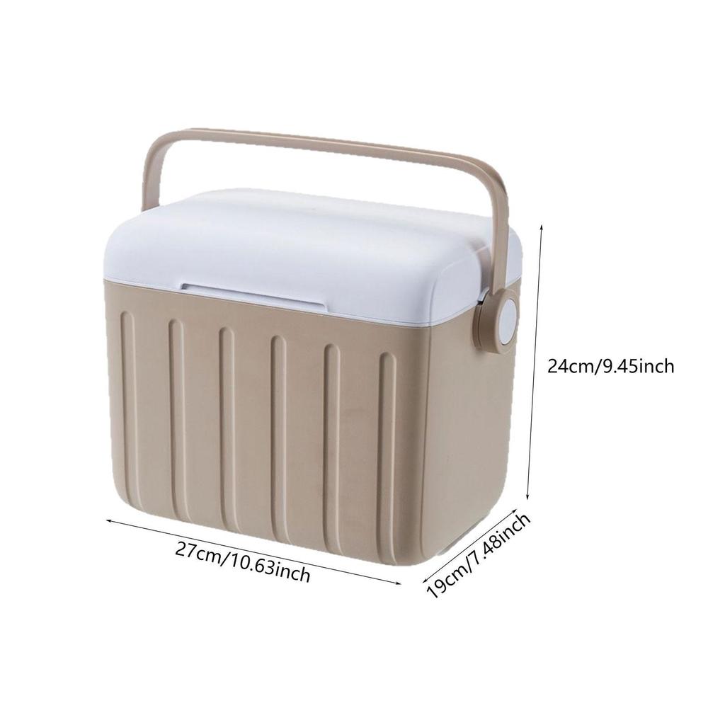 6L Insulated Cooler Box Personal Beverage Storage Organizer for Home Travel Barbecue Party - Cold/Heat Preservation