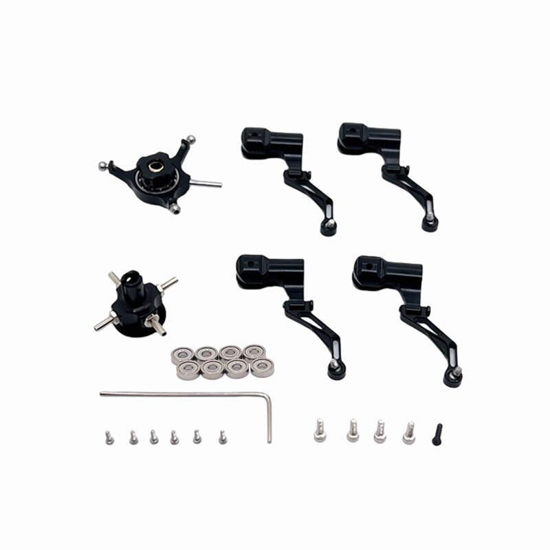 Metal Upgrade Conversion Swashplate Main Blades Grip Clamp Cross Rotor Head Parts for Wltoys K124 K170 RC Helicopter