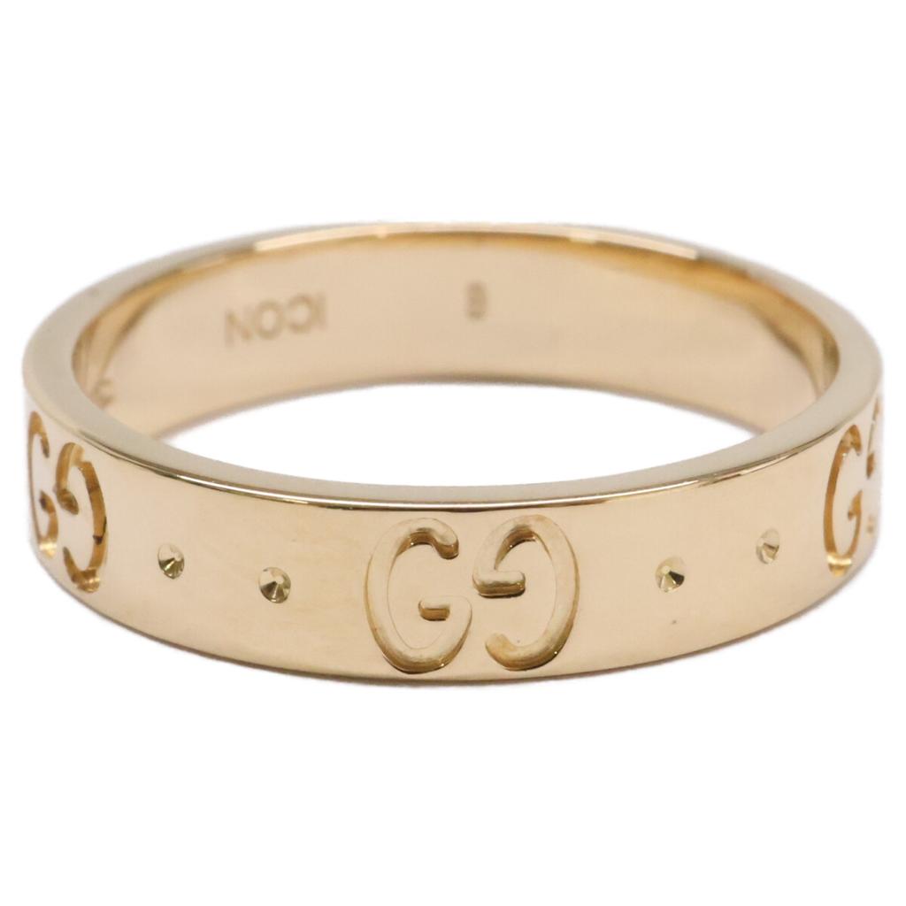 GUCCI Finished K18 GG Icon Slim Ring ring Yellow GoldUsed