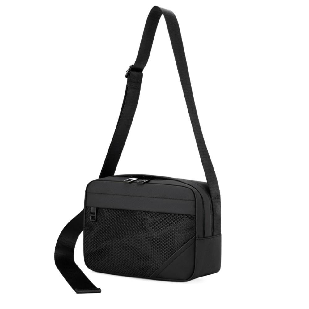 Zipper Men Crossbody Bag Square Solid color Sports Shoulder Bag Korean Style Multifunctional Oxford Crossbody Bag Cycling