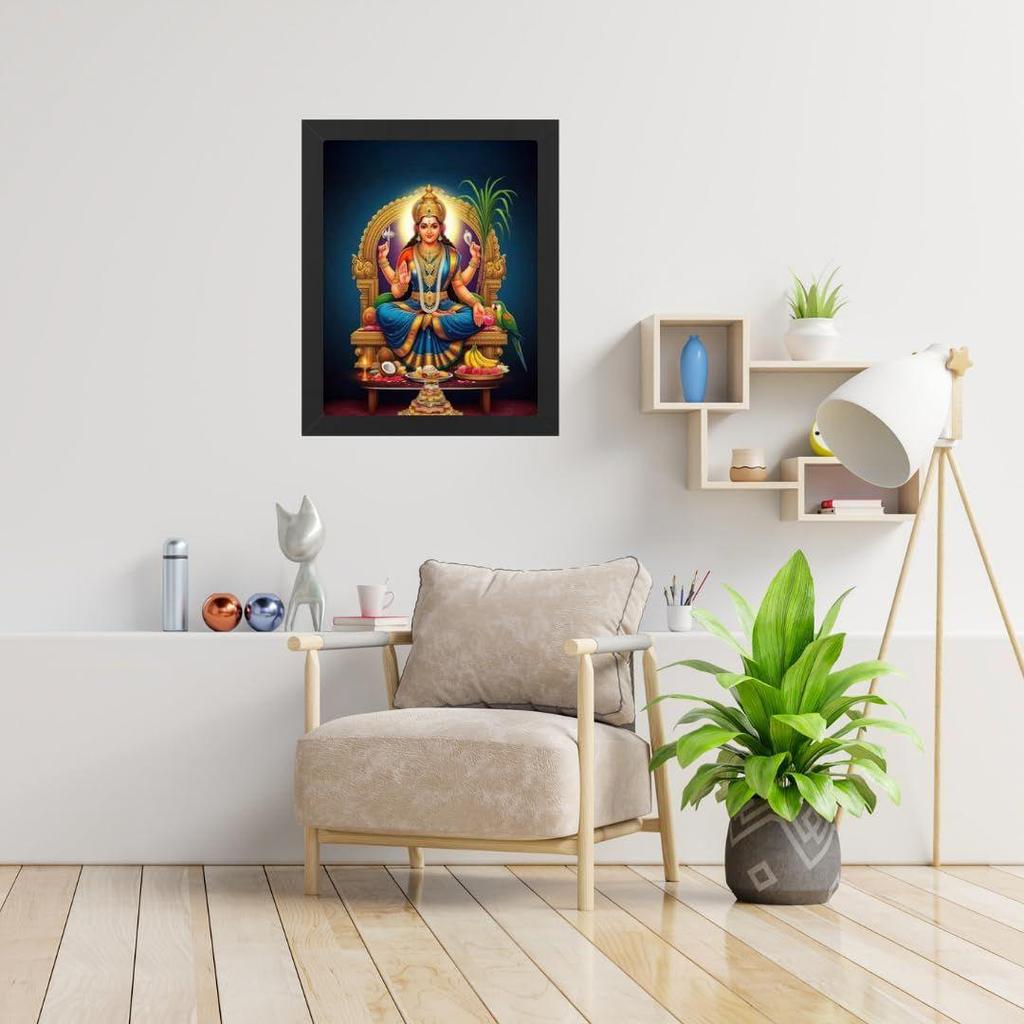 Hindu Religious Shiva and Maa Annapurna Devi Design Wall Art Painting Frame For Home Decoration