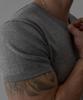 Baulopeulodeogteu V-Neck Muscle Short Sleeve Knit [Gray]