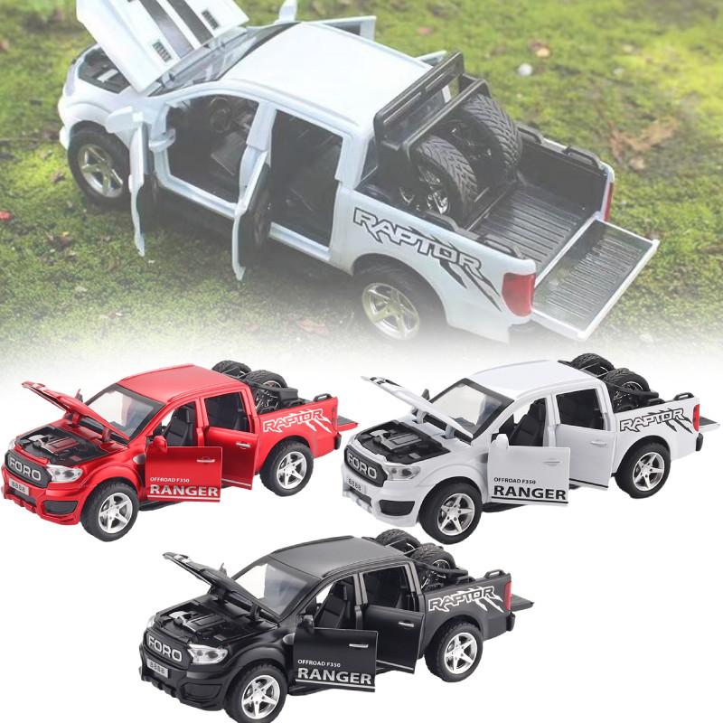 Raptor Ford F350 Alloy Diecast Car Model Sound Light Pull Back Car Gift Toy