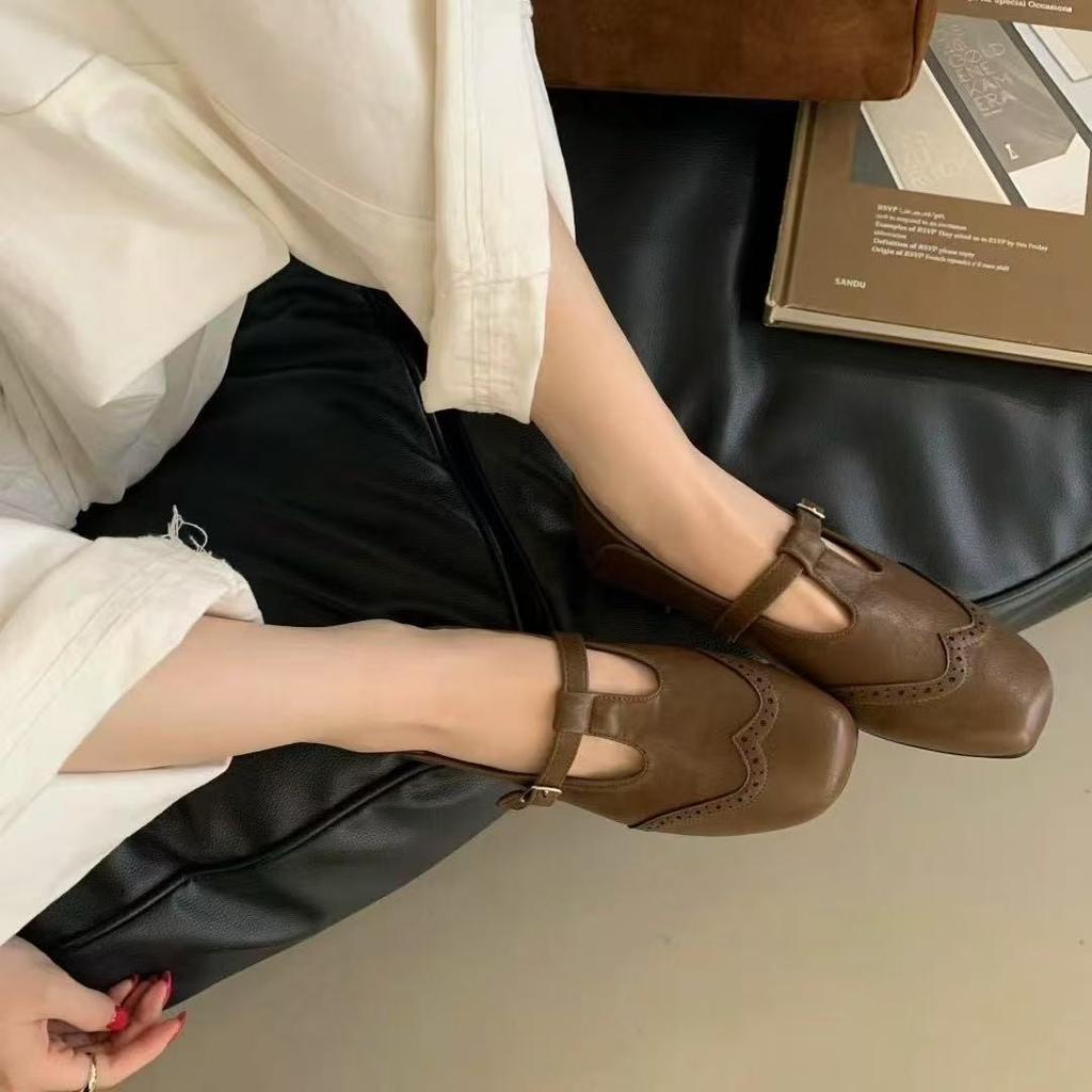 New Style Fashion Women's Flat Loafers Shoes Casual Sneakers Shallow Mary Jane Shoes Sandals Walking Leather Zapatos De Mujer