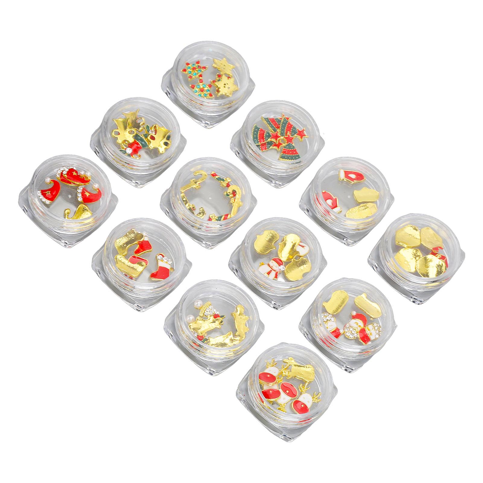 

Nail Rhinestone Sticker 3D Metal Decoration Embossment Nail Art Rhinestone for Christmas