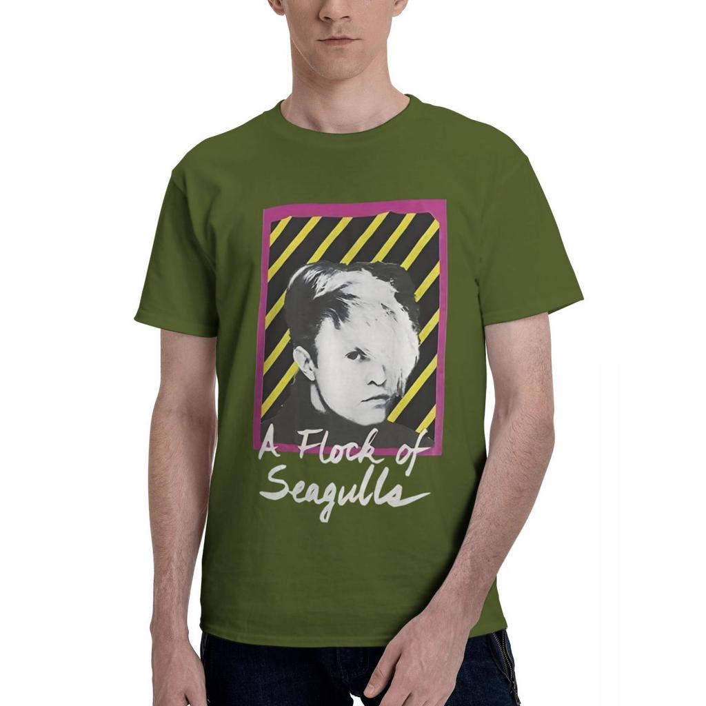 A Flock Of Seagulls 100 Cotton Casual Breathable Confortable Shirt Funny Mens TShirt Mens Gifts