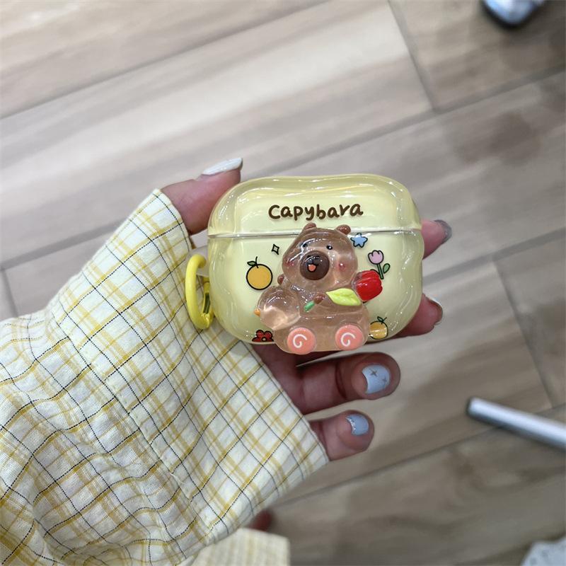 Three-dimensional capybara for AirPods 1 apple bluetooth wireless 1/1 generation pro1 earphone case cute pendant