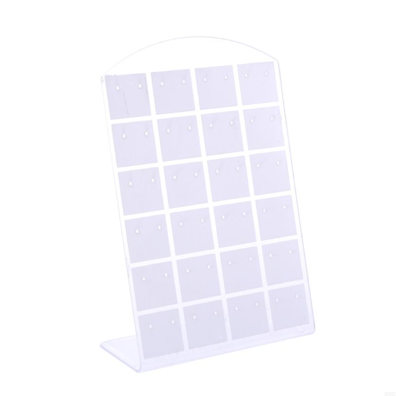 

48Holes Portable Earrings Ear Studs Holder Plastic Jewelry Display Holders Earring Showcase Organizer Stand Storage Rack белый