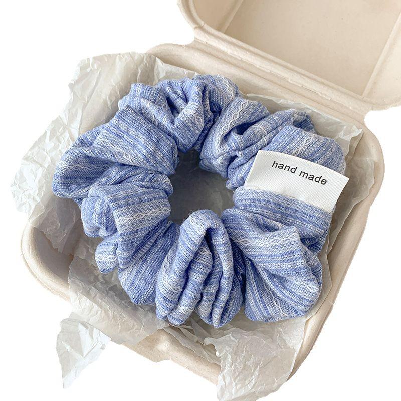 2025 Striped Ball Head Hair Tie: Large Intestine Style for High Ponytails