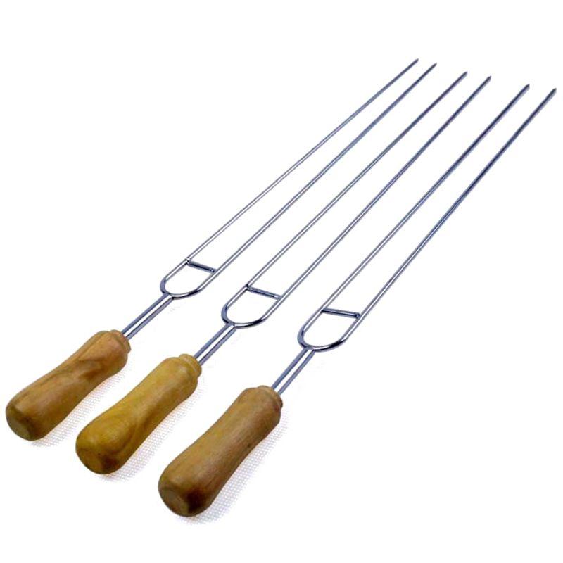 6pcs Stainless Steel U-Shaped Barbecue Brazing Fork Needle Grilling Skewers BBQ Tools
