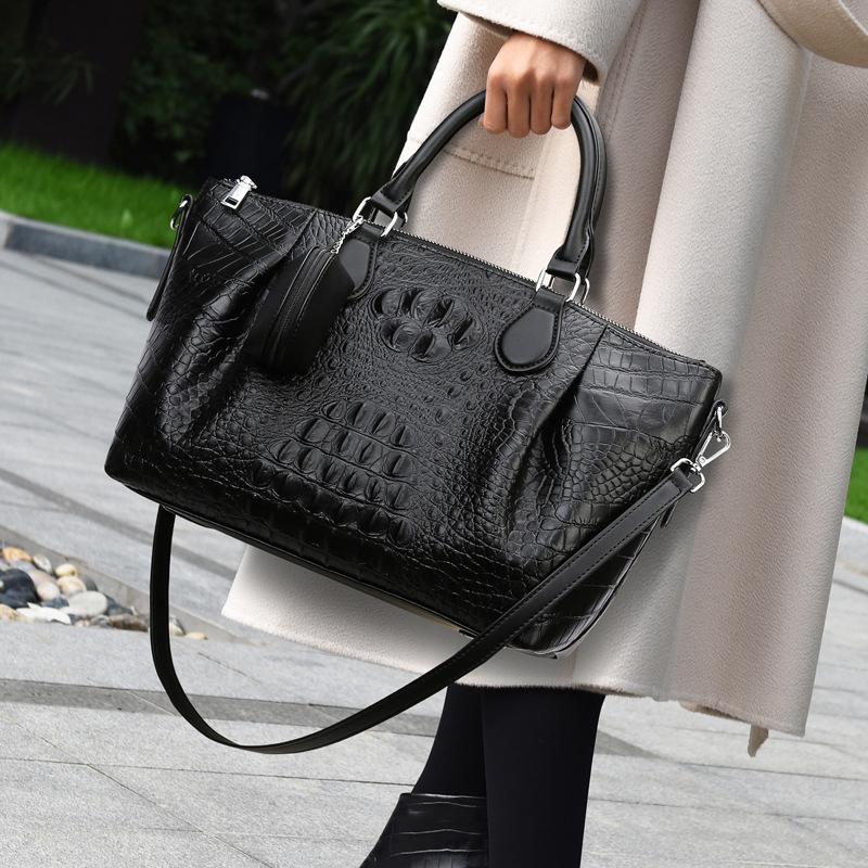 Handbag Crocodile Pattern Women's Bag Large-capacity European and American Fashion Tote Bag Commuter Shoulder Bag Women