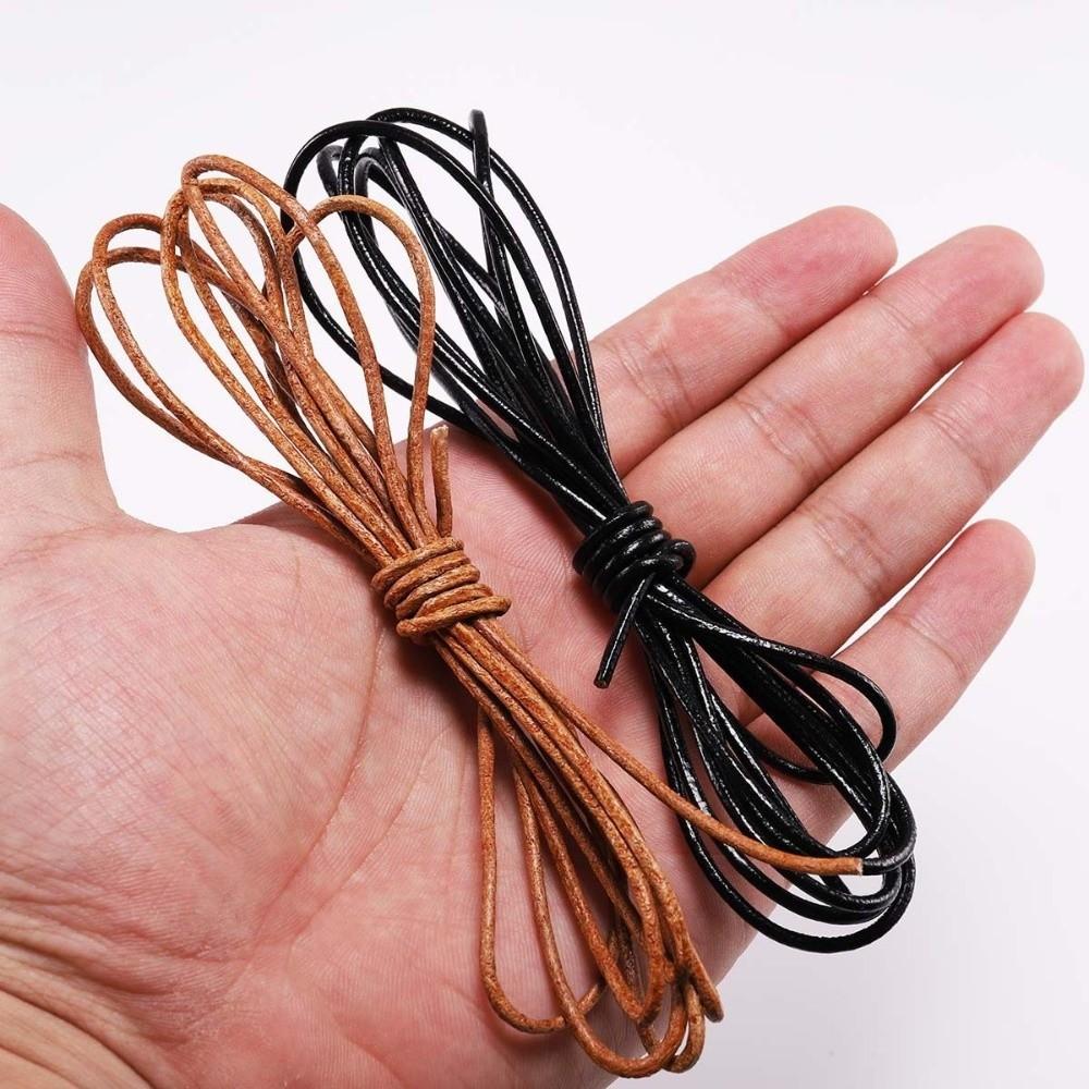Round Cow Leather Cord 2/5 Meters Bracelet Findings Rope Leather Thong Cord DIY Jewelry Making