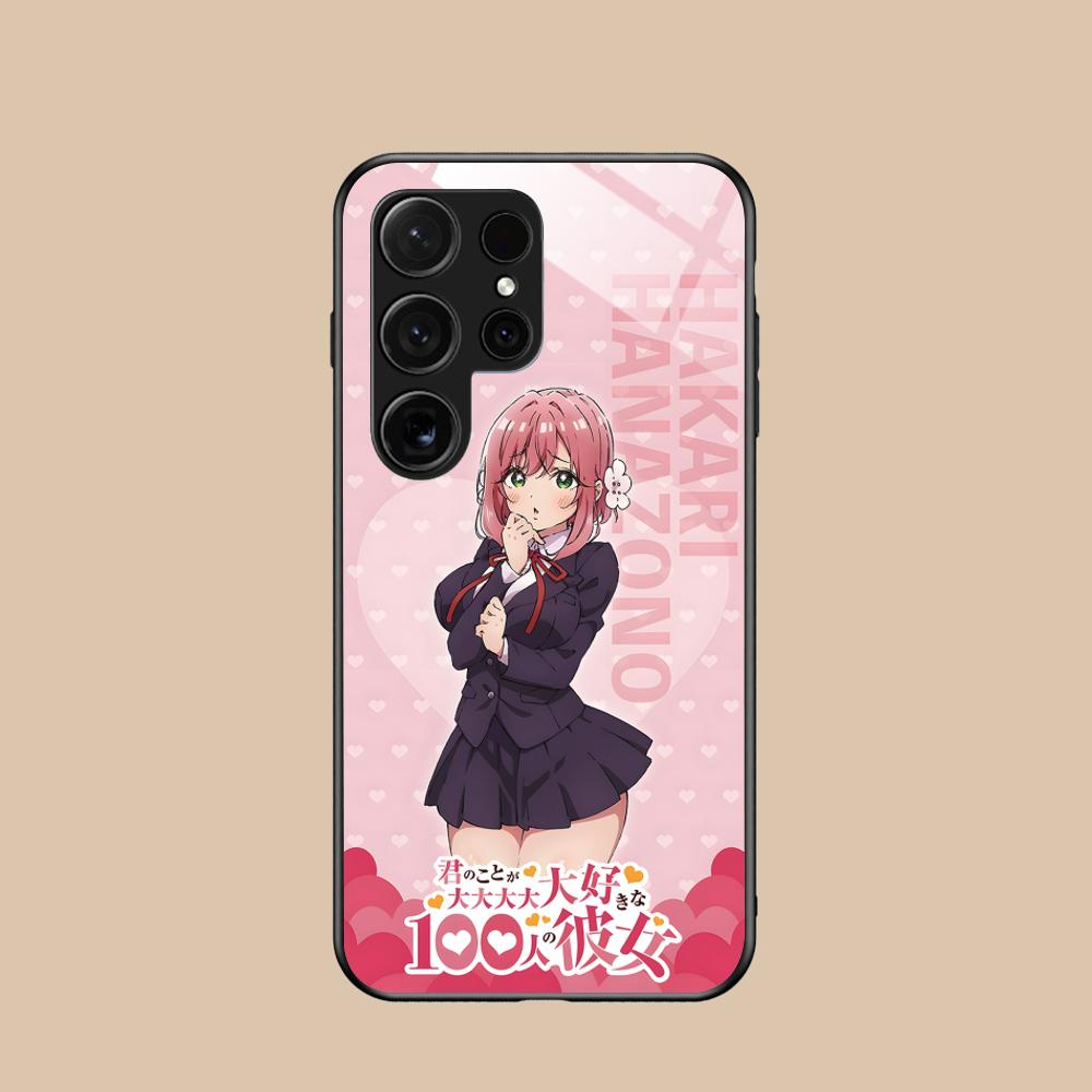 Anime Hakari Hanazono Glass Mobile Phone Case for Samsung Galaxy A56 55 54 53 52 51 36 35 34 23 16 15 5G Colorful Cover