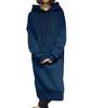 Blanc Blanc Long Hoodie with Solid Warm and Perfect for and Casual Stylish and Loose Cute and Plus Long Simple Sweatshirt, Hood, Slit, Color,