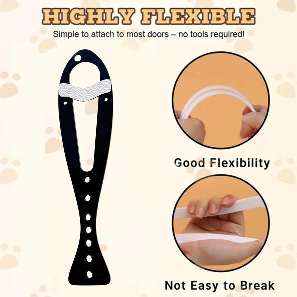 Dörrspärr för katter Justerbar husdjursgrindhållare Hundtålig Dörrrem för katter För Vardagsrum Sovrum Balkong Arbetsrum Lägenhet