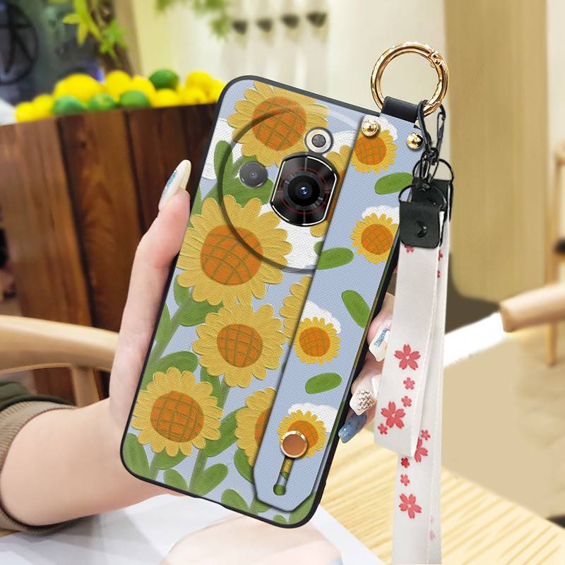 Fashion Design Waterproof Phone Case For ZTE Nubia Focus Pro 5G Dirt-resistant Kickstand Lanyard Anti-dust Protective