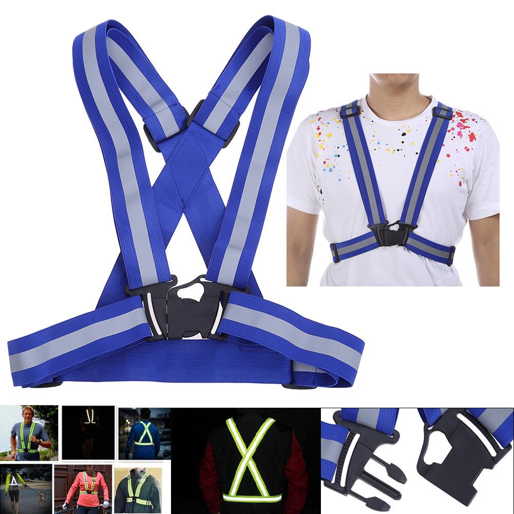 Highlight Reflective Straps Night Work Security Running Cycling Safety Reflective Vest High Visibility Reflective Safety Jacket