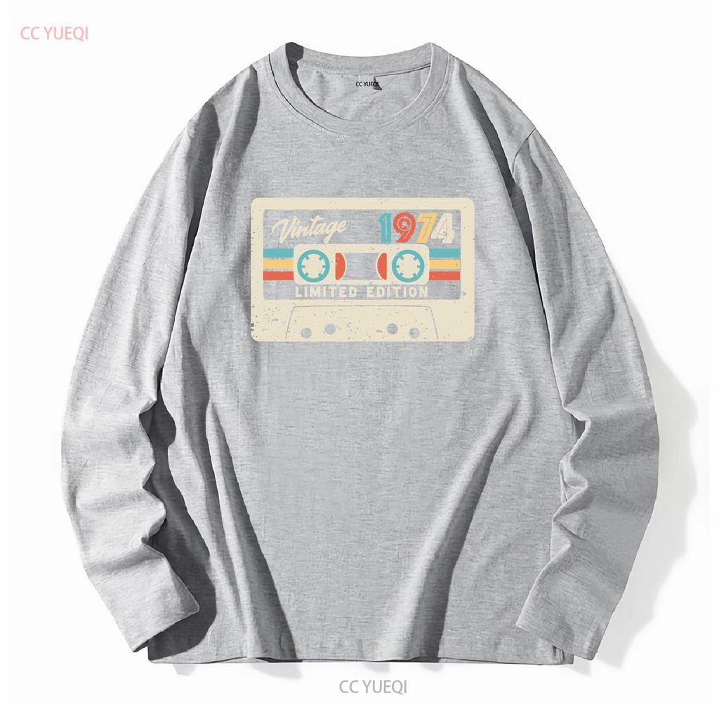 50th Birthday T Shirt Vintage 1974 Limited Edition Cassette For Long Or Short Sleeves Vintage Washed Breathable