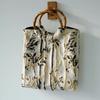 JIAERDI New Chinese Style Ink Hand Bag Purse Women Fairycore Handle Embroidery Purse Female Summer Bamboo Knot Handbag Wallet