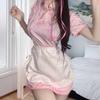 New Chinese Lady Cheongsam Apron Dress Maid Pack Two-piece Maid Japanese Vintage Skirt Short Dress Dress