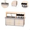 1:12 Doll House Mini Milk Tea Workstation Model 9.5x3.1x7.1cm Multifunctional for Life Scene Scenery
