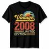 Vintage 2008 Unisex T Shirt Funny 18th Birthday 18 Years Old Graphic Tee