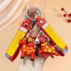 1/6Pcs Cute Cartoon Chinese Zodiac Horse Keychain Pvc Horse Pendant Lucky Charm Car Key Ring Backpack Decor  Year Gift