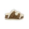 [Youshilai] 2025 Autumn and Winter New Platform Slippers with Plush One-word Fluff Drag Lazy Double Buckle Platform Women's Shoes