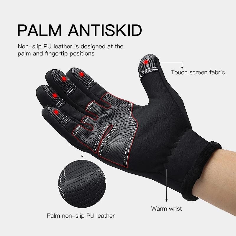 Hiking Gloves Full Finger Windproof Anti-stick Waterproof Climbing Mount Bicycle