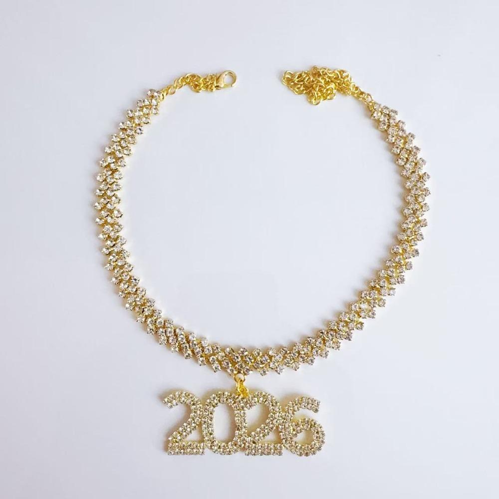 

Crystal Rhinestone Collarbone Chain Love Heart 2026 New Year Jewelry Christmas Style 1