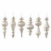 6 Pieces Glass Christmas Tree Ornament Textured Hanging with Suspended Loop Sparkling