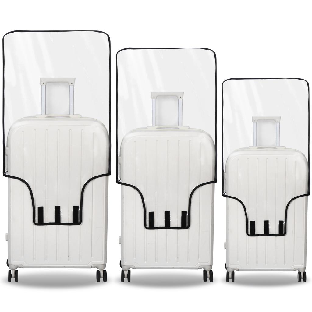 3Pcs Suitcase Cover Protectors Pvc Luggage Cover For Suitcases 20/24/28 Inch Transparent Clear Suitcase Cover For Wheeled Trolle