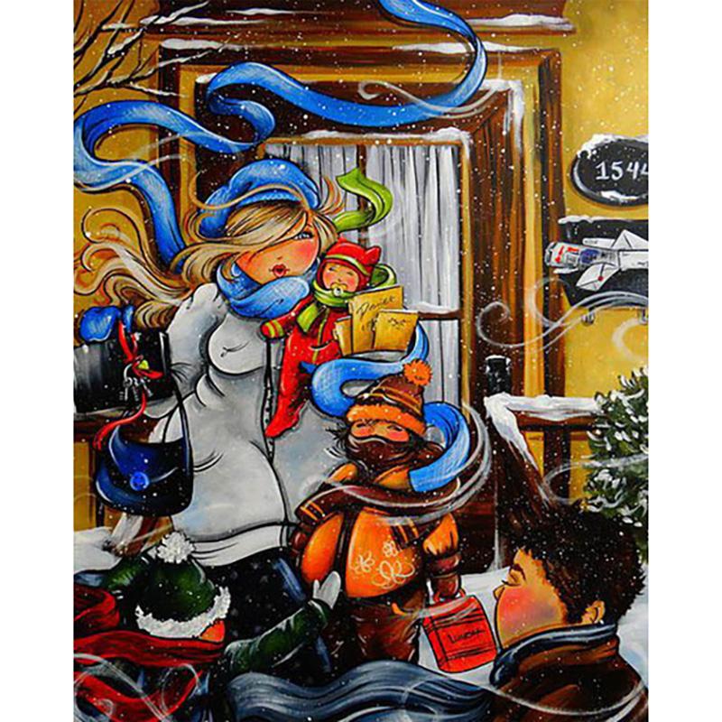 New Arrival 5D Diamond Painting Fat Ladies Cross Stitch Sexy Women Painting Full Round Diamond Needlework Handmad Gift