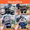 Navy Army Panda Plush Keyring Embroidered Details Animal Enthusiasts