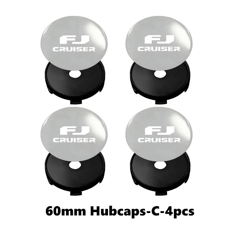 For Toyota 4pcs 56/60mm Car Wheel Center Hub Caps Emblem Stickers Tire Rim Covers Auto Accessories FJ Cruiser Prado 150 V8 200