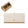 Clasp Long Genuine Wallet [Chiocciola] Wallet, Wallet, Leather, Women's (Cafe Latte/Ivory)