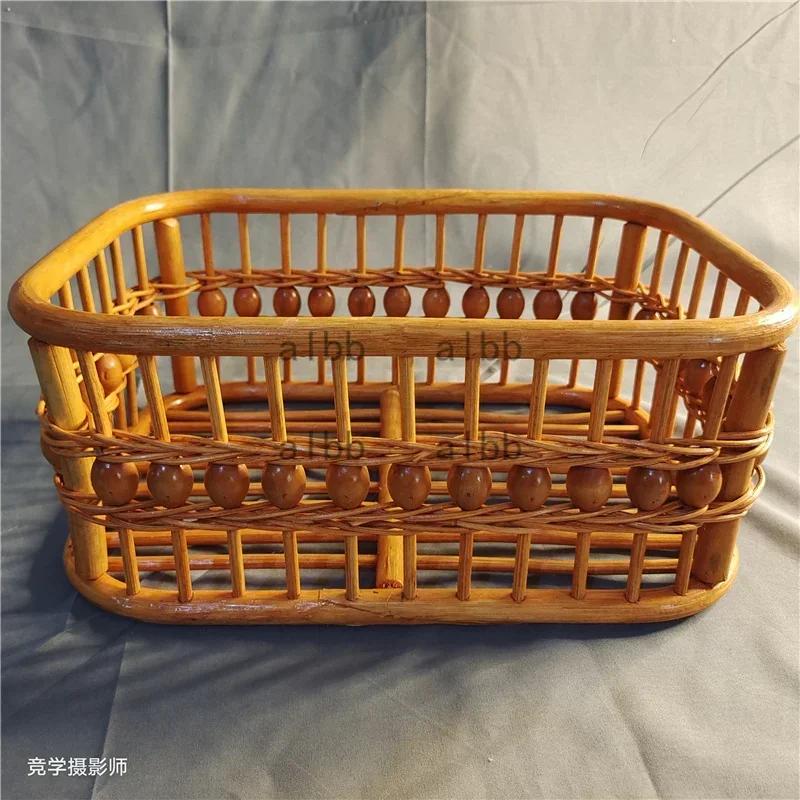 1pc Bamboo Bed Bench Rattan Basket Container Baby Photography Props Infant Posing Accessories For Baby Studio Shooting Supplies