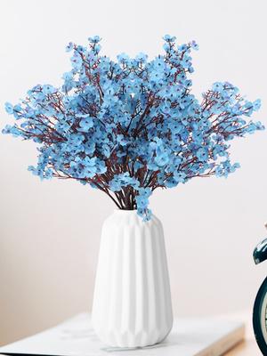 6 Bundles Artificial Gypsophila Flowers, Real Touch Blooms Silk Gypsophila Artificial for Wedding Bridal Party DIY Home Floral Arrangement Decor