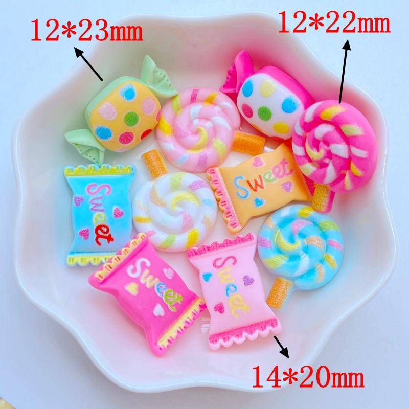 20Pcs New Resin Mini Little Candy Series Flat back Cabochons Scrapbooking DIY Jewelry Craft Decoration Accessories