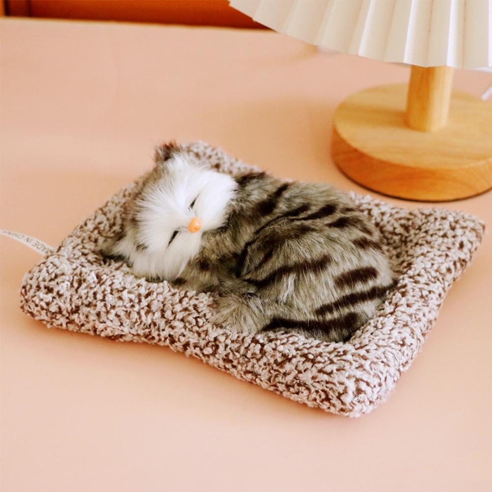 Christmas Home Fireplace Decoration Simulation Mini Cat Cloth Pad Creative Imitation Ornaments Children Birthday Gifts