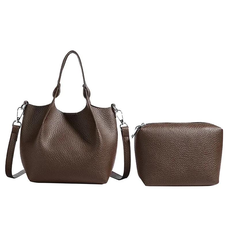 

Женская сумка через плечо большой вместимости, новая универсальная осенне-зимняя элегантная и изысканная сумка-ведро для воды