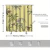 Tropical Rainforest Shower Curtain, Animal & Leaf Pattern, HD Print, Countryside Style, Home/Bath Decor
